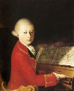 unknow artist Wolfang Amadeus Mozart (aged 14) in Verona Germany oil painting artist